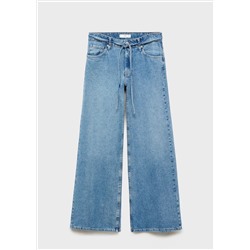 Jeans wideleg tiro bajo cinturón