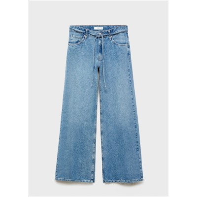 Jeans wideleg tiro bajo cinturón