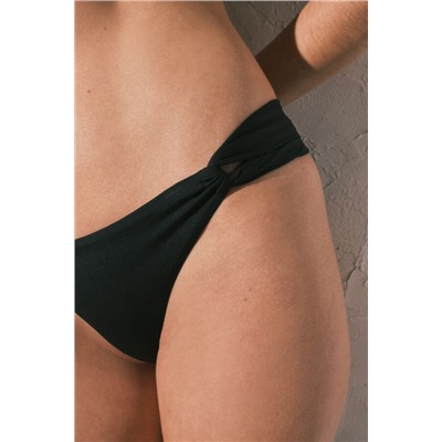 Braga bikini clásica twist lateral negra