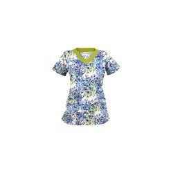 UA Pop Dots White Print Scrub Top