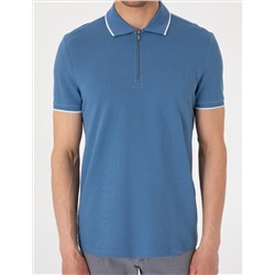 Koyu Mavi Slim Fit Polo Yaka Tişört