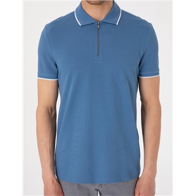Koyu Mavi Slim Fit Polo Yaka Tişört