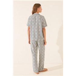 Pijama camisero estampado sello