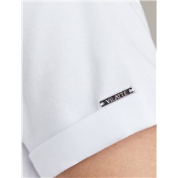 Свободная футболка с принтом из премиального хлопка с эластаном