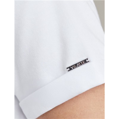 Свободная футболка с принтом из премиального хлопка с эластаном