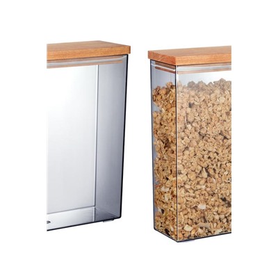 Lucille Ahşap Kapaklı Saklama Kabı 2500ML