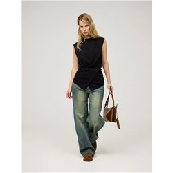 Черная блузка "Перекрут"