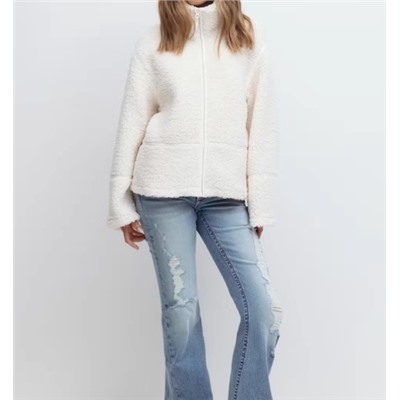 Плюшевая флисовая куртка с молнией. Экспорт