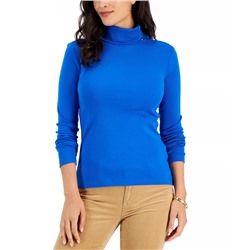 Tommy Hilfiger Women's Long Sleeve Cotton Turtleneck Top