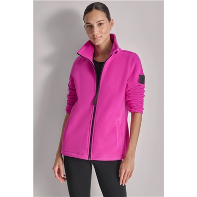 TECH FLEECE JACKET WITH MATTE SHINE LOGO SLEEVE PATCH