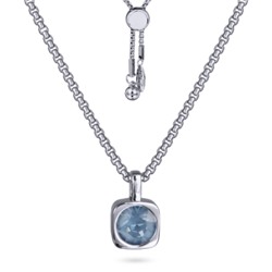 Кулон Теннис (кристаллы SW байкальский лед 8мм; родий) 70см, Есть комплект