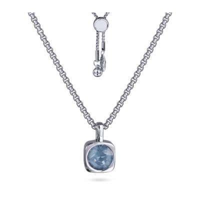 Кулон Теннис (кристаллы SW байкальский лед 8мм; родий) 70см, Есть комплект