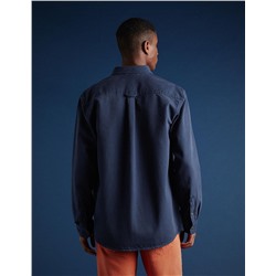 Pocket Denim Shirt, Men, Dark Blue