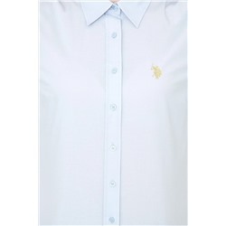 Kadın Açık Mavi Uzun Kollu Basic Gömlek