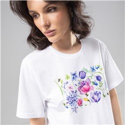 Футболка из 100% хлопка, Великолепна уже утром (beautiful flowers)