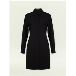 Платье-рубашка приталенного силуэта из костюмной шерсти, PL1629/urgel