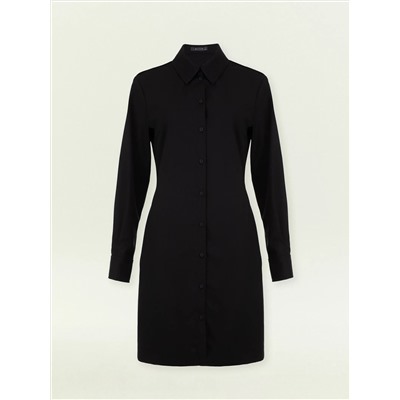 Платье-рубашка приталенного силуэта из костюмной шерсти, PL1629/urgel