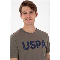 Erkek Regular Fit Bisiklet Yaka Vizon Basic Tişört