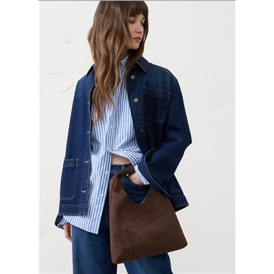 Vegan Leather Mini Slouchy Tote