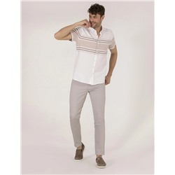 Kahverengi Regular Fit Kısa Kollu Gömlek