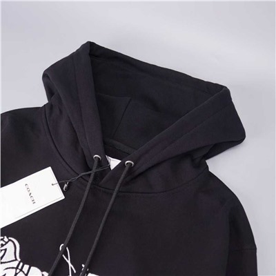 Классический свитер с капюшоном и вышивкой КОУ*Ч