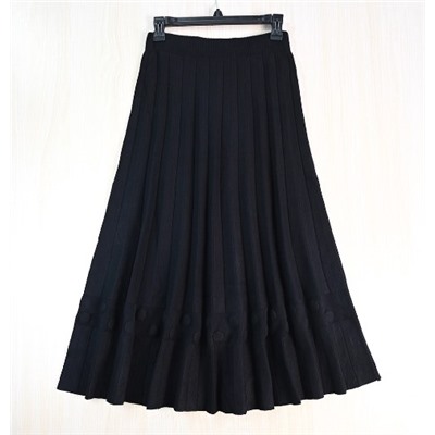 Женская элегантная зимняя трикотажная плиссированная юбка