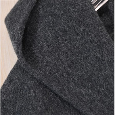 Женское элегантное длинное шерстяное пальто из двусторонней шерсти с капюшоном