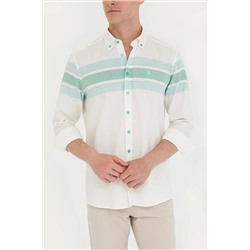 Erkek Mint Uzun Kollu Gömlek