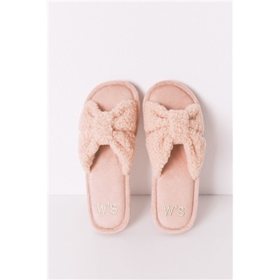 Zapatilla casa borreguito rosa