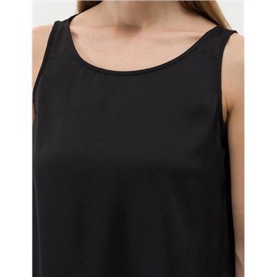 Siyah Regular Fit Kolsuz Bluz