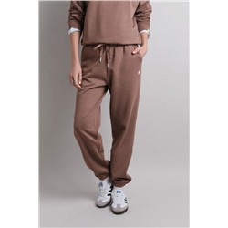 Pantalón jogger felpa algodón marrón