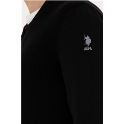 Erkek Siyah Basic Triko Hırka