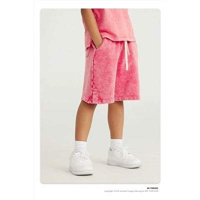 Детские шорты с эффектом потёртостей в комплект к топу из поста выше Материал: 100% хлопок