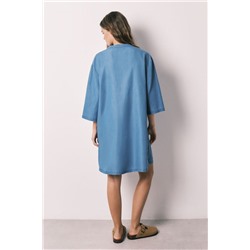 Camisola corta denim ligero azul