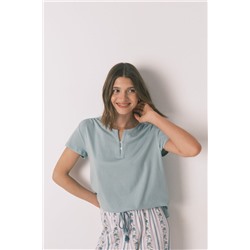 Camiseta manga corta 100% algodón verde