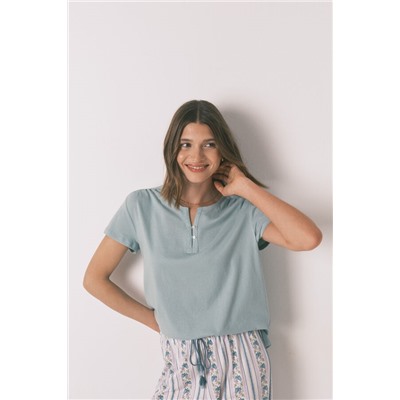 Camiseta manga corta 100% algodón verde