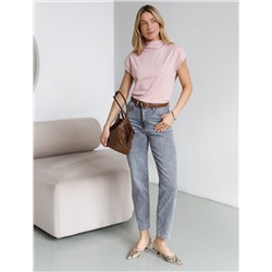 Джинсы дудочки из эластичного денима средней плотности