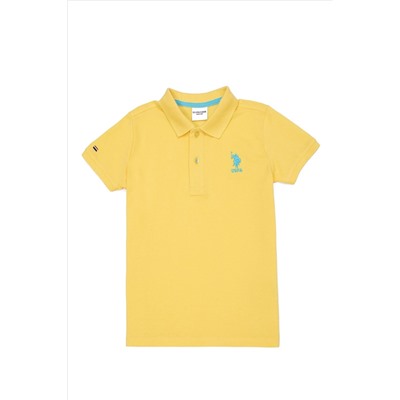 Erkek Çocuk Açık Sarı Polo Yaka Tişört
