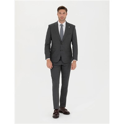 Füme Slim Fit Takım Elbise
