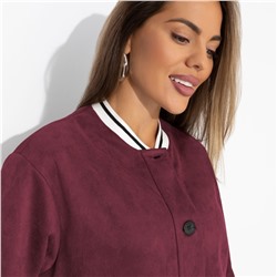 Бомбер из экозамши, Любуйся мной (бордовый)