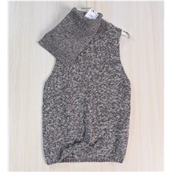 Вязаный жилет-пуловер с отворотами  МАНГ*О