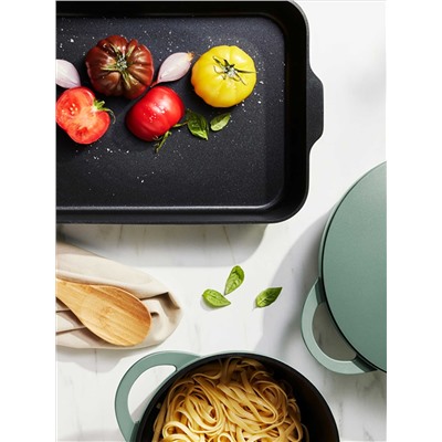 Форма для запекания, 38x28.5x5.5 см, зелёная, с покрытием, Agile