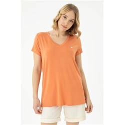 Kadın Kiremit Basic Tişört