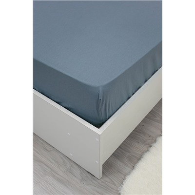 Простыня на резинке Деним 180х200  бязь 120гр/м Текстильная коллекция