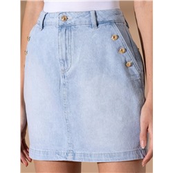 Açık Mavi Jean Etek