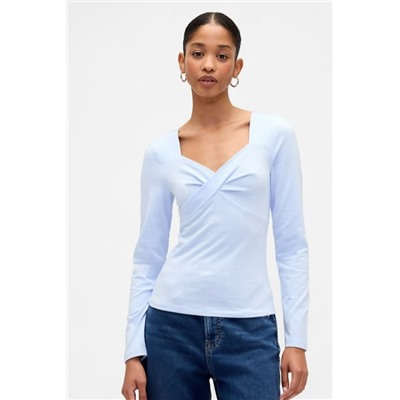 Twist-Front Sweetheart Top