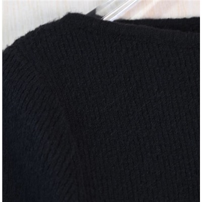 Черное винтажное вязаное платье-свитер  Н*М