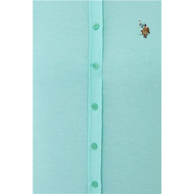 Kadın Mint Uzun Kollu Basic Gömlek