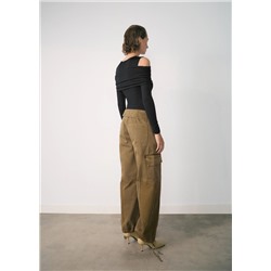 Jeans cargo cintura vuelta