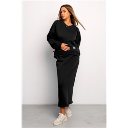 Свитшот худи оверсайз кофта с начесом 387BLK